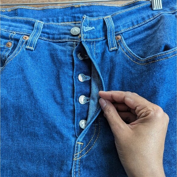 Levi's 501 S skinny vintage Y2K 90s button fly women's jeans size W29 X L30 - Picture 4 of 12